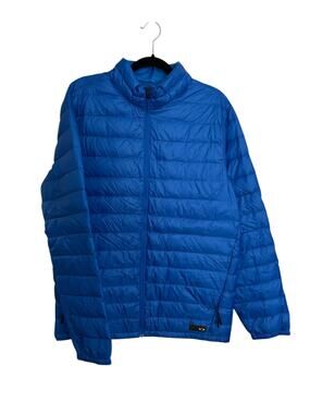 Oakley OMNI Puffer Jacket Mens XL Universal Blue Quilted Down Insulated Full Zip